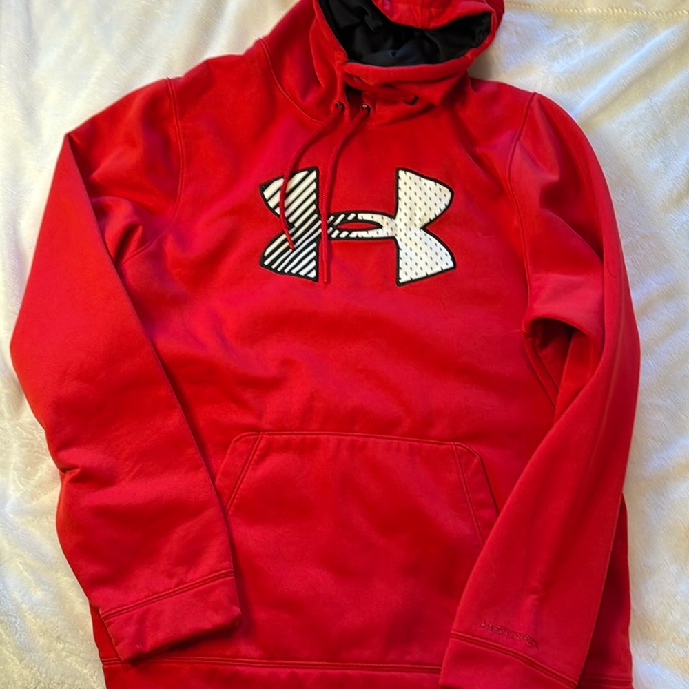 Under Armour Storm Red Hoodie Sz XL Loose